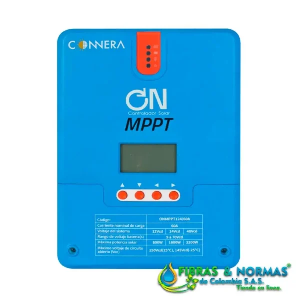 Controlador de Carga 60AVBAT12/24/48VCDMAX.150VCD - Connera